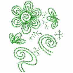 Flowers And Tree Embroidery Design 6 Flowers And Tree Embroidery Design 6